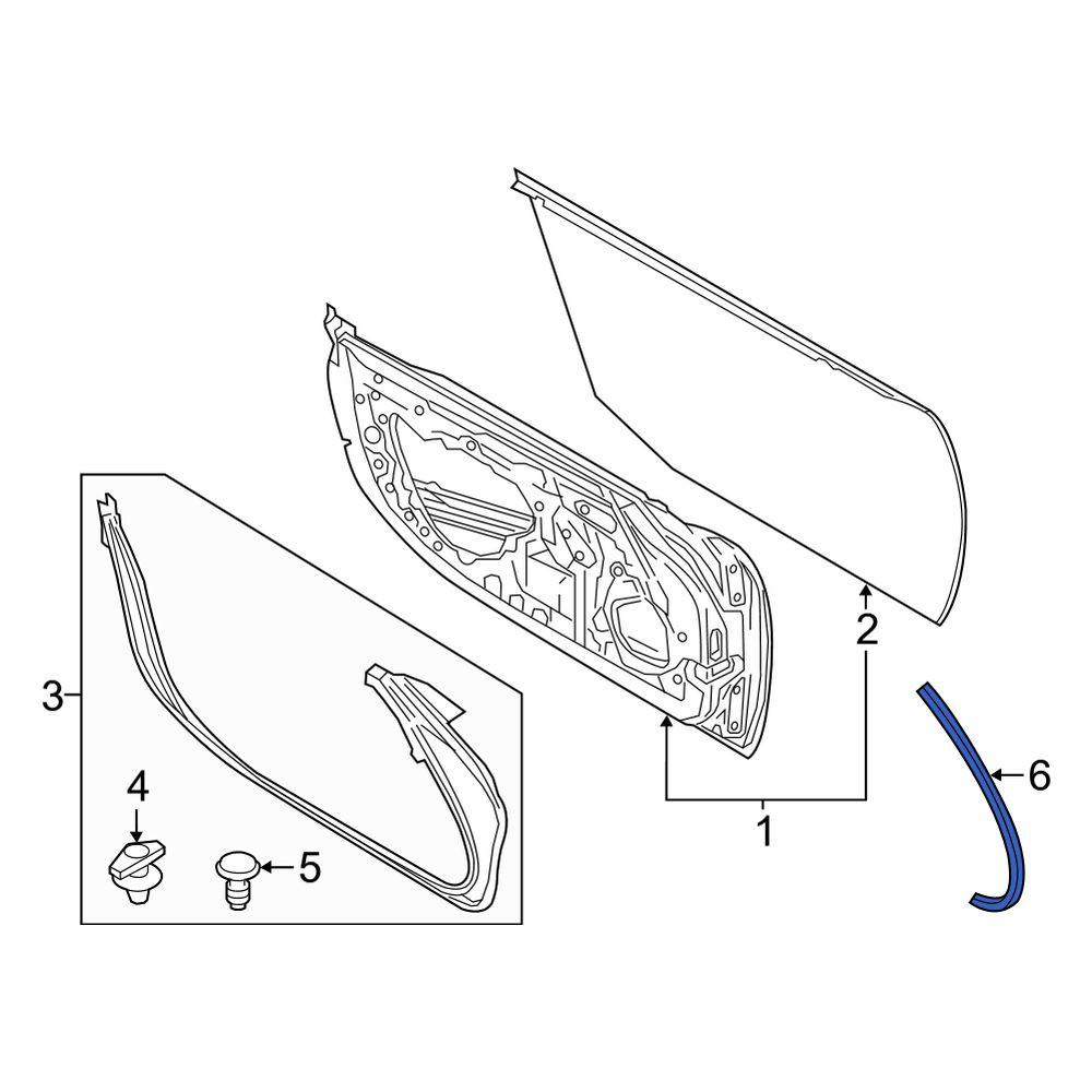 Mazda OE N24368911 - Door Shell Seal