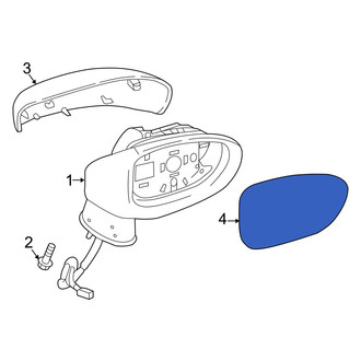 Mazda OE - Front Right Door Mirror Glass