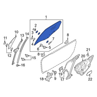 Mazda OE - Front Left Door Glass