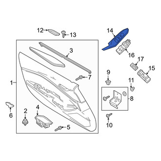 Mazda OE - Front Left Door Switch Trim Panel