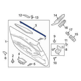 Mazda OE - Front Left Door Window Belt Weatherstrip
