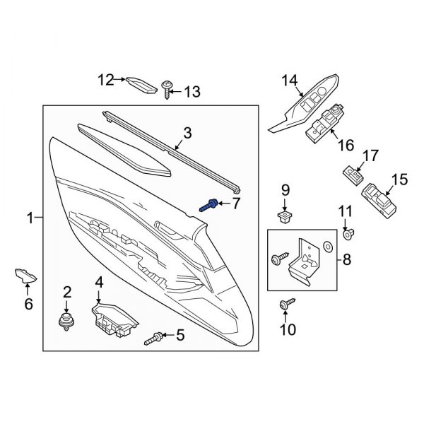 Door Interior Trim Panel Screw