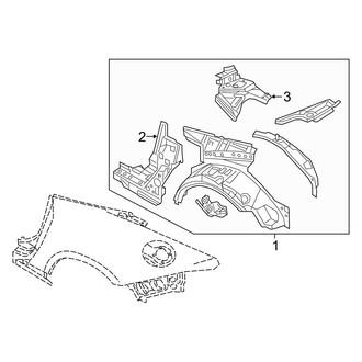 Mazda OE - Quarter Panel - Inner Structure (W/O Hard Top), (Club / Grand Touring / Sport)