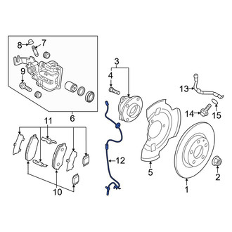 Mazda OE - Rear Left ABS Wheel Speed Sensor