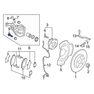 Mazda OE - Front Disc Brake Caliper Bolt