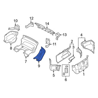 Mazda OE - Rear Left Lower Trunk Trim Panel