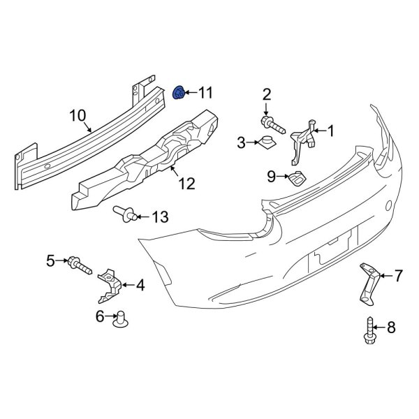 Bumper Impact Bar Nut