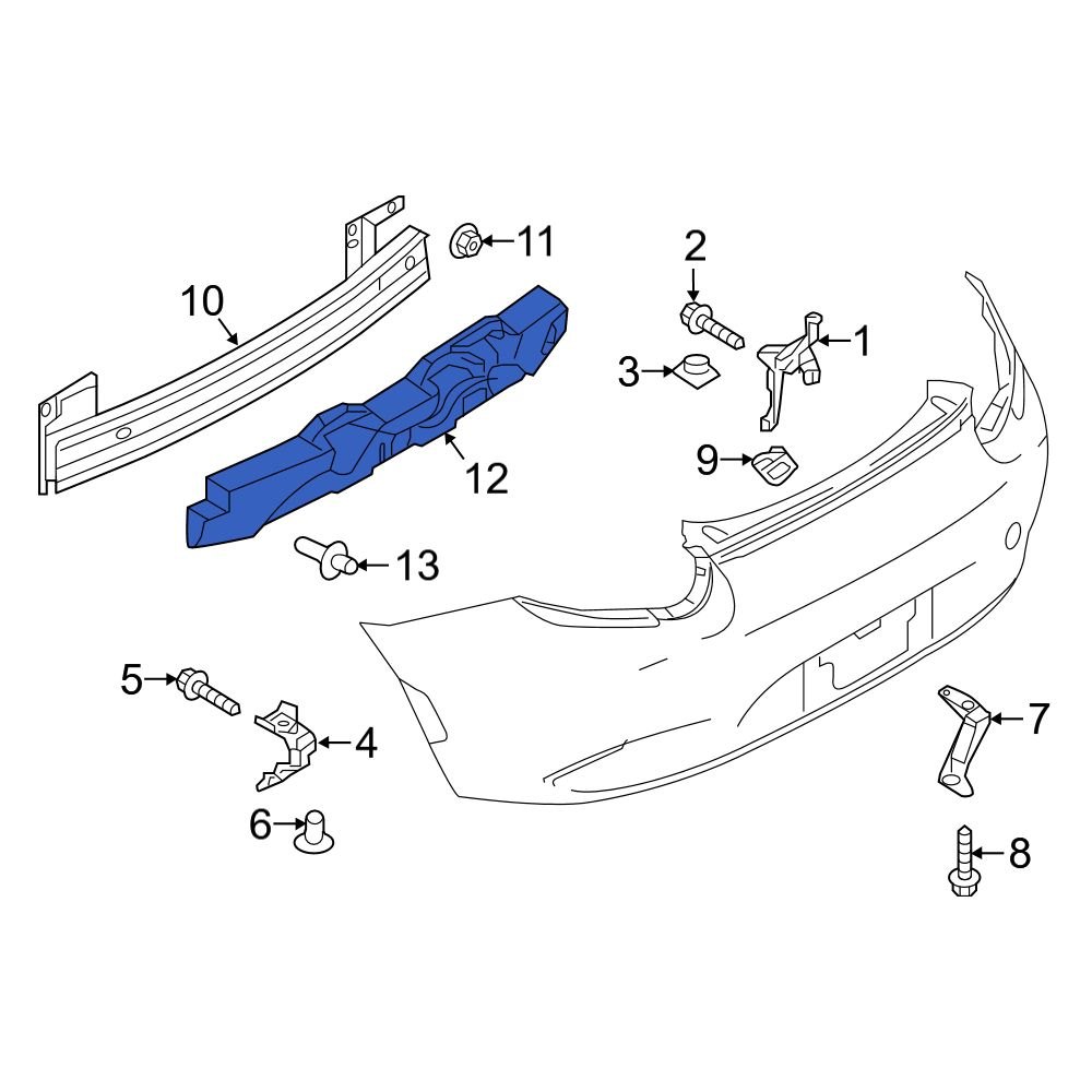 mazda-oe-na1j50311-rear-bumper-impact-absorber