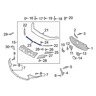 Mazda OE - Front Center Bumper Cover Spacer Panel Bracket