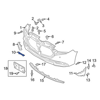 Mazda OE - Bumper Cover Spacer Panel Bracket