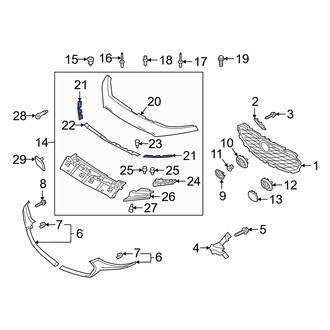 Mazda OE - Front Left Bumper Cover Spacer Panel Bracket