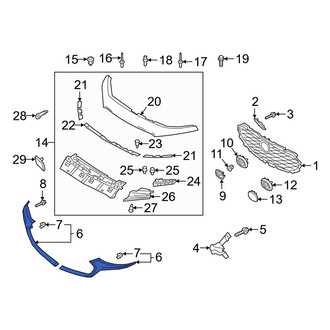 Mazda OE - Front Right Lower Grille Molding