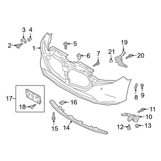 Mazda OE - Front Bumper & Grille - Bumper & Components (Cover & Trim), (Base / Preferred / Premium Hatchback)