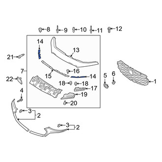Mazda OE - Front Right Bumper Cover Spacer Panel Bracket