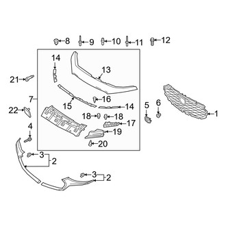 Mazda OE - Front Bumper & Grille - Grille & Components (Base / Preferred / Premium Hatchback)