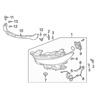Mazda OE - Front Lamps - Headlamp Components (W/O Adaptive Lamps)