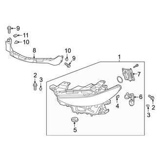 Mazda OE - Front Lamps - Headlamp Components (With Adaptive Lamps)