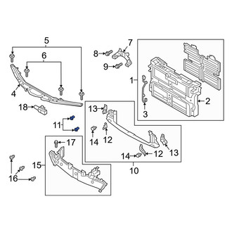 Mazda OE - Radiator Support Air Deflector Clip