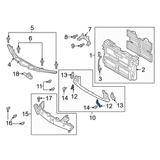 Mazda OE - Right Radiator Support Air Deflector Seal
