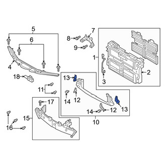 Mazda OE - Left Radiator Support Air Deflector Seal
