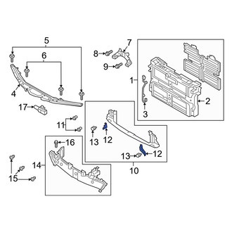 Mazda OE - Left Radiator Support Air Deflector Seal