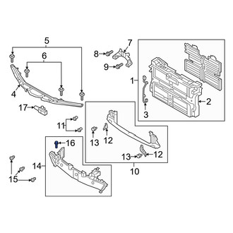Mazda OE - Radiator Support Air Deflector Clip
