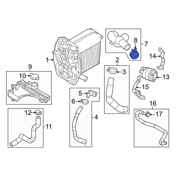 Mazda OE Z6E615182 Turbocharger Coolant Reservoir Hose Clamp