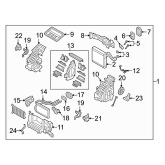 Mazda OE - Air Conditioner & Heater - Evaporator & Heater Components (With Auto Temp Control)