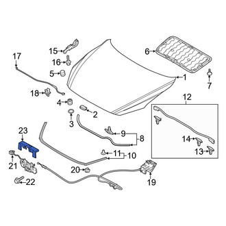 Mazda OE - Hood Latch Cover