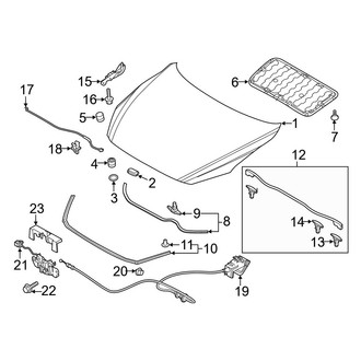 Mazda OE - Hood & Components (Japan Built), (Base / Preferred / Premium / Select)