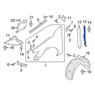 Mazda OE - Front Right Lower Fender Filler Panel