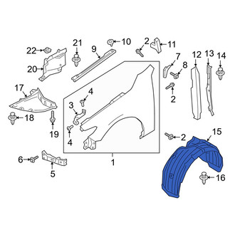 Mazda OE - Front Left Fender Splash Shield
