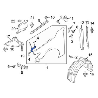 Mazda OE - Front Right Fender Bracket