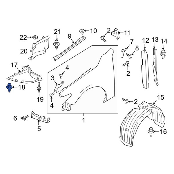 Fender Liner Extension Clip