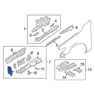 Mazda OE - Front Left Frame Rail End