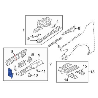 Mazda OE - Front Left Frame Rail End