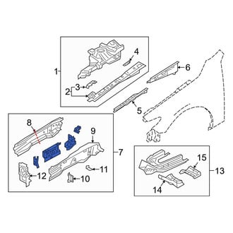 Mazda OE - Front Left Frame Side Member Assembly