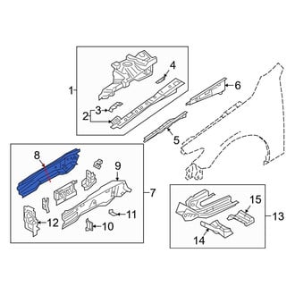 Mazda OE - Front Left Inner Frame Side Member