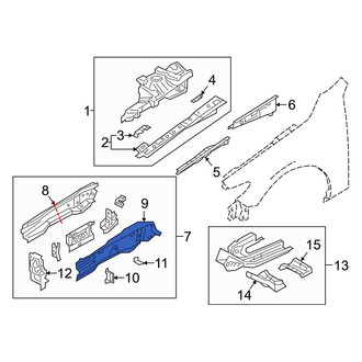 Mazda OE - Front Left Outer Frame Side Member