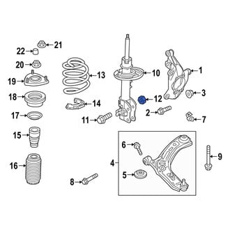 Mazda OE - Lower Suspension Strut Nut