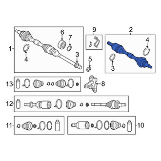 Mazda OE - Front Left CV Axle Assembly