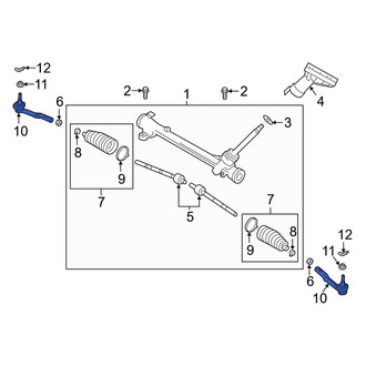 Mazda OE - Left Outer Steering Tie Rod End