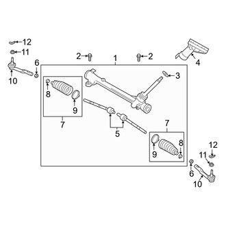 Mazda OE - Steering Gear & Linkage (Mexico Built), (Base / Preferred / Premium / Select Sedan)