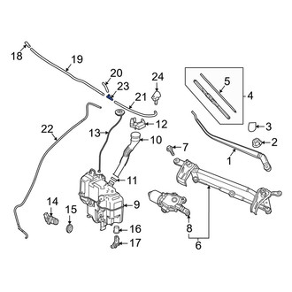 Mazda OE - Windshield Washer Hose Connector