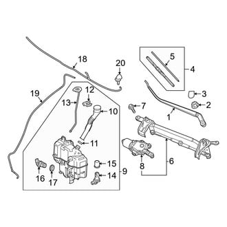 Mazda OE - Windshield - Wiper & Washer Components (Mexico Built), (Sedan)