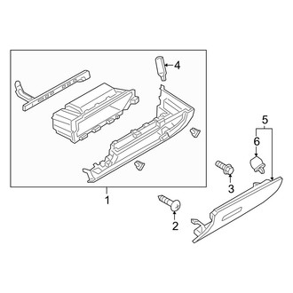 Mazda OE - Instrument Panel - Glove Box (Mexico Built), (Base / Preferred / Premium / Select Sedan)