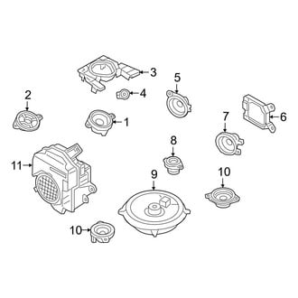 Mazda OE - Instrument Panel - Sound System (Mexico Built, Speakers), (Base / Preferred / Premium / Select Sedan)
