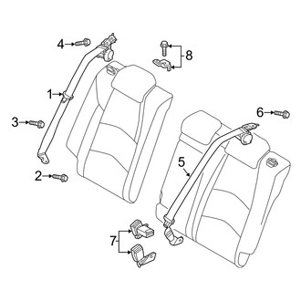 Mazda OE - Restraint Systems - Rear Seat Belts (Japan Built), (2.5 Carbon Turbo / 2.5 S / 2.5 Turbo Premium Plus)