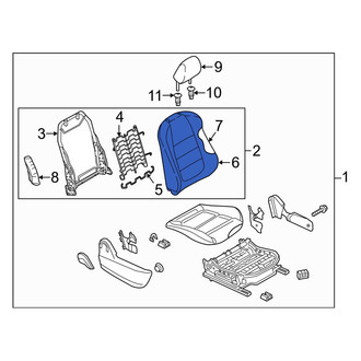 Mazda OE - Front Right Seat Back Cushion Cover