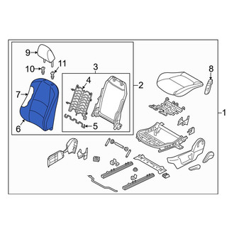 Mazda OE - Front Left Seat Back Cushion Cover